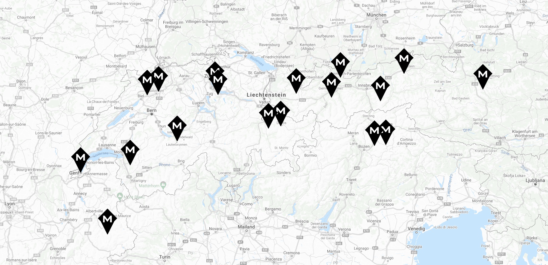 MACH SKI Emplacements des luges